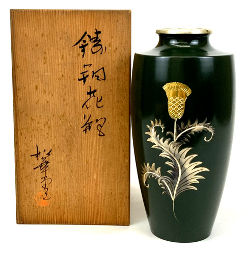Vase japonais fleurs en - fleurs,