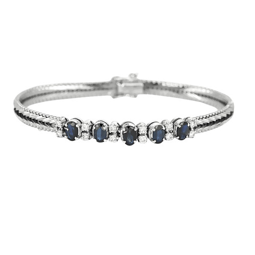 Bracelet blanc saphirs - blanc,,