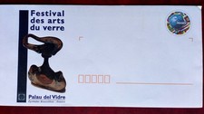 ENVELOPPE Pré affranchie 3f FESTIVAL DES ARTS DU VERRE - PALAU DEL VIDRE