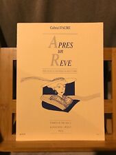 Gabriel Fauré Après un rêve partition violon violoncelle alto piano ed. Hamelle