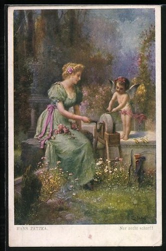 Carte postale artiste hans - carte, d'artiste