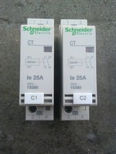2x contacteur SCHNEIDER 2 poles 25 amp bobine 230v ouvert au repos réf 15380