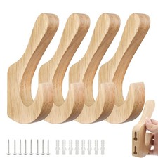 Porte-Manteau Mural en Bois de