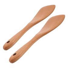  Lot de 2 cuillères à riz en bois, spatules pour salades de pommes de terre,