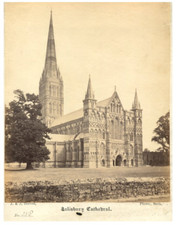J. & J. Dutton, Great Britain, Salisbury, Salisbury Cathedral  Vintage albumen p