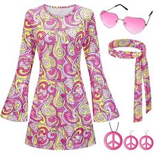 5pcs Déguisement Hippie Femme