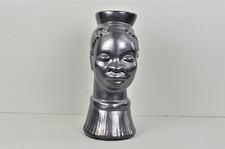 Vase anthropomorphe céramique émaillée noire dgl Capron, Jouve