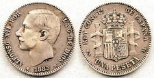 España-Alfonso XII. 1 Peseta