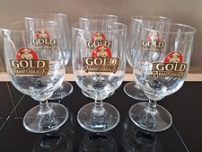 6 verres à Bière Gold de