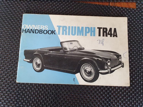 Triumph tr4a handbook owner - -,