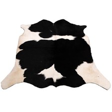Noir Blanc Petit Vrai Peau de Vache Tapis Noir et vache Cachette Exotique tapis