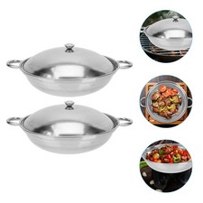  2 Pcs Wok À Frire Poêle En
