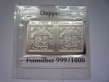 TIMBRE ARGENT MASSIF DOUBLE GENEVE