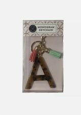 "A" Monogram Keychain With