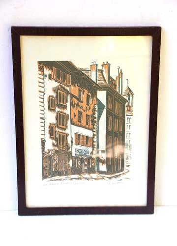 Linogravure p - linogravure,