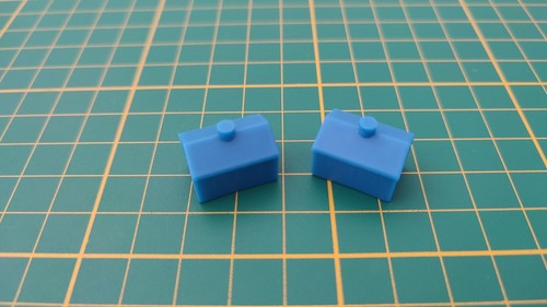 Lot maisons bleu pièce jeu - x2,