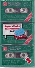 lot 3 cassettes audio BASF 60 fero super LHI neuves sous blister
