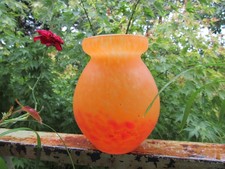 Vase en pâte de verre - Signe LAFLOR - En TBE