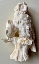 Figurine chouette son petit - chouette, et