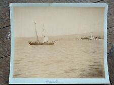 MARSEILLE PORT VOILIER-PHOTO-TIRAGE ALBUMINE-(26,8x20,_cm)-VERS 1870