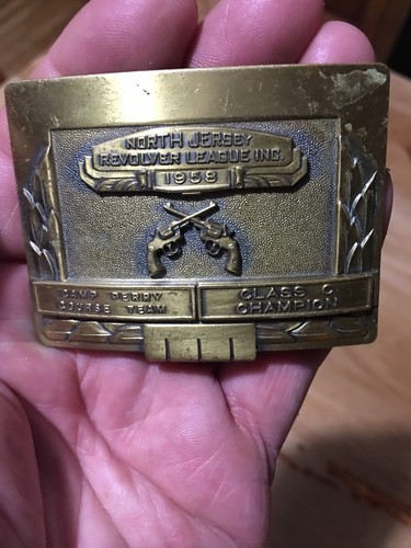 Vintage revolver belt buckle - revolver,