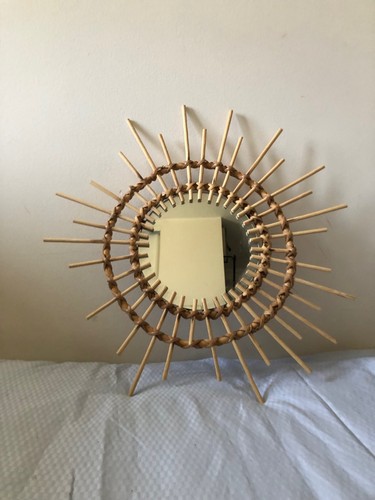 Petit miroir rotin - miroir, en
