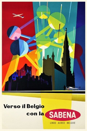 Sabena avion rfyic poster hq - sabena,