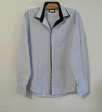 Chemise bleue à fines rayures coton ajustée T40 Delaveine (4509019)