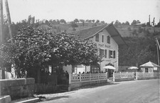 CPA 74 CARTE PHOTO DE L'HOTEL DES USSES DU PONT ROUGE PAR USINENS cliché N°3