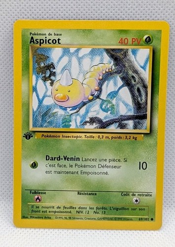 Carte pokémon aspicot - aspicot, 69/102
