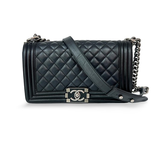Sac boy flap chanel cuir - chanel, en