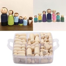 50Pcs Blank Peg Doll Craft