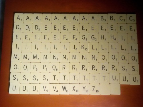 Scrabble lettre de - :,