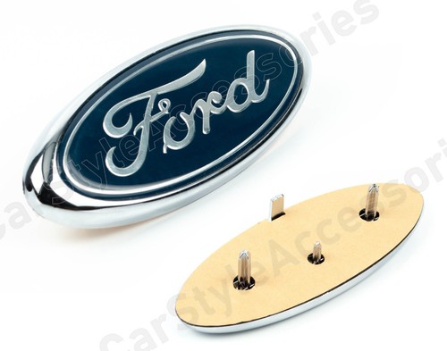 Emblème ford chrome bleu - ford,