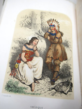 ALFR. DES ESSARTS L'UNIVERS 1845 Illustré COULEURS COSTUMES CHINE AMERIQUE GRECE