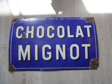 PLAQUE EMAILLEE BOMBEE CHOCOLAT MIGNOT