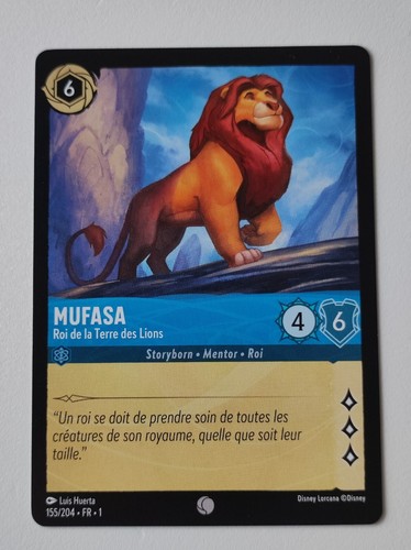 Lorcana mufasa 155 - mufasa, fr
