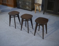 Tabourets design hêtre attribué à Louis Gamet 1950's