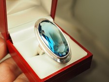 GROSSE BAGUE VINTAGE ARGENT