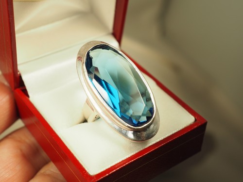 Grosse bague vintage argent - bague,