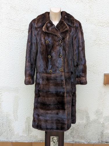 Manteau long fourrure vison - long,
