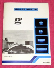 Cahier blanc publicitaire. Muller Martini S.A. Matériel industriel de reliure.