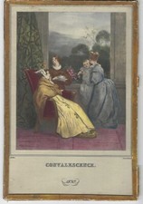 ACHILLE DEVÉRIA / gravure encadrée  " convalescence " 1830
