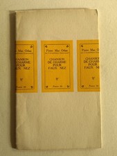 PIERRE MAC-ORLAN - CHANSON POUR FAUX-NEZ - ENVOI DE L'AUTEUR - RARE