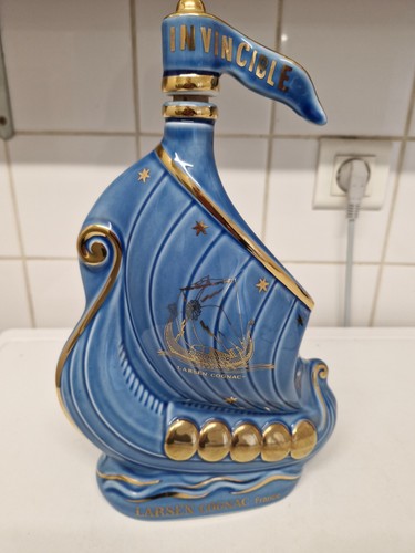 Bouteille porcelaine cognac - bouteille,