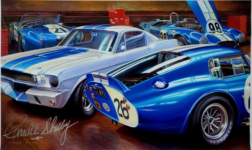 Shelby garage giclée canvas - garage,