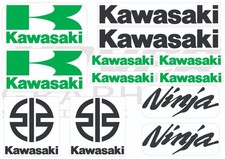 Planche de Stickers moto Kawasaki format A4