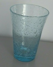 Vase Biot Verre Bullé Bleu