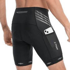 Short Cycliste Homme avec 3 Poches Short VTT Cyclisme Shorts Velo avec Sweat ...