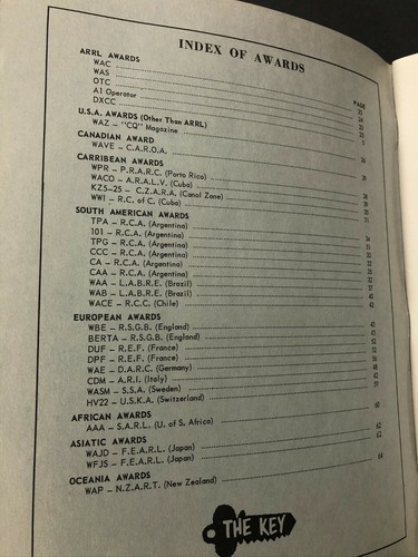 Ham radio vtg - awards, book